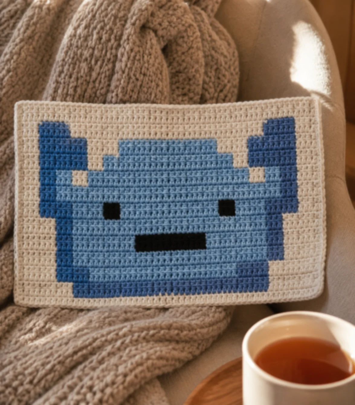 Axolotl (Blue) — finished crochet piece inspiration