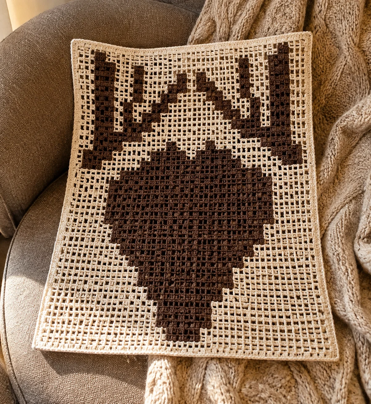Stag Head (Filet) — finished crochet piece inspiration