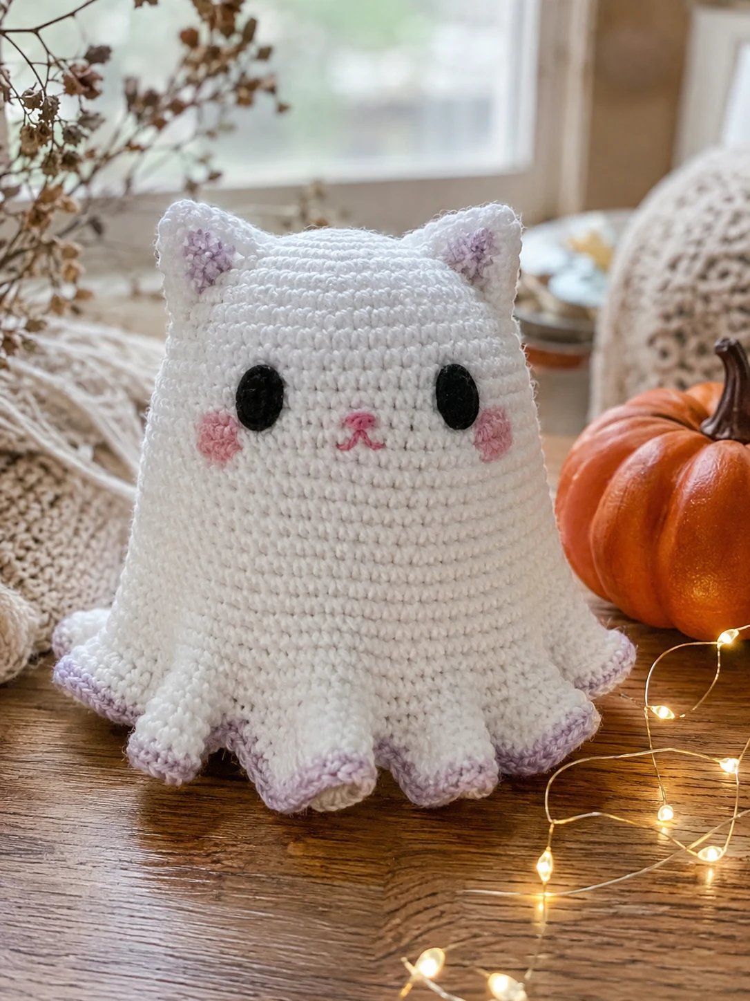 Ghost Cat (Classic White) — finished crochet piece inspiration