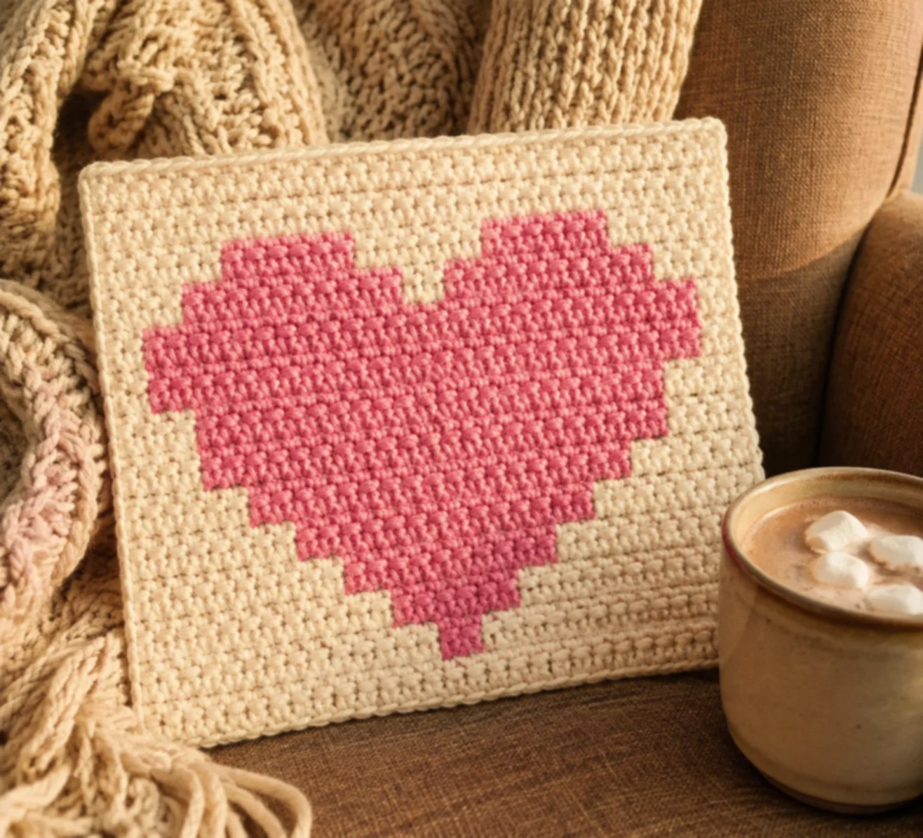 Sweet Heart (Pink) — finished crochet piece inspiration