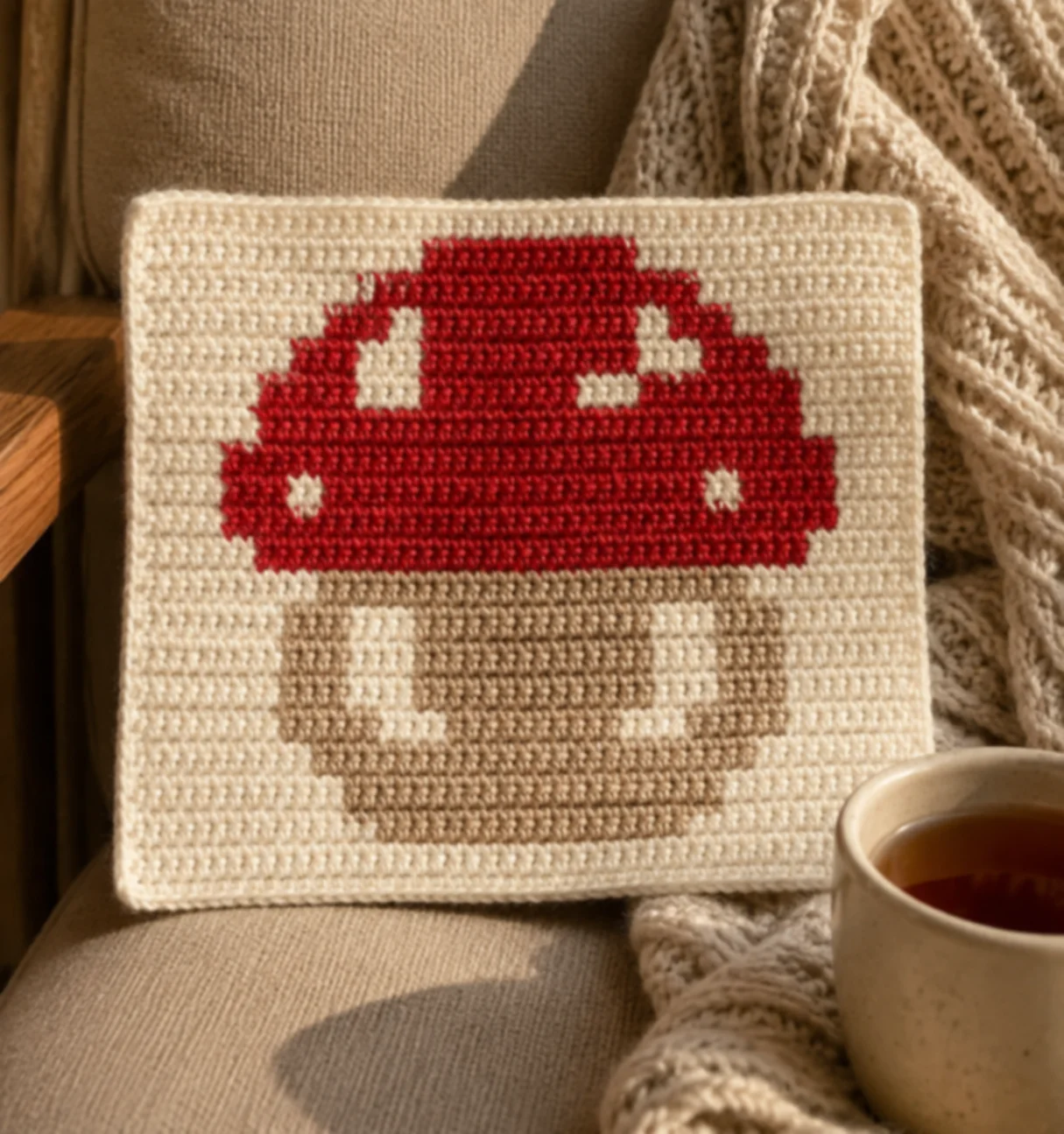 Little Mushroom (Red) — finished crochet piece inspiration