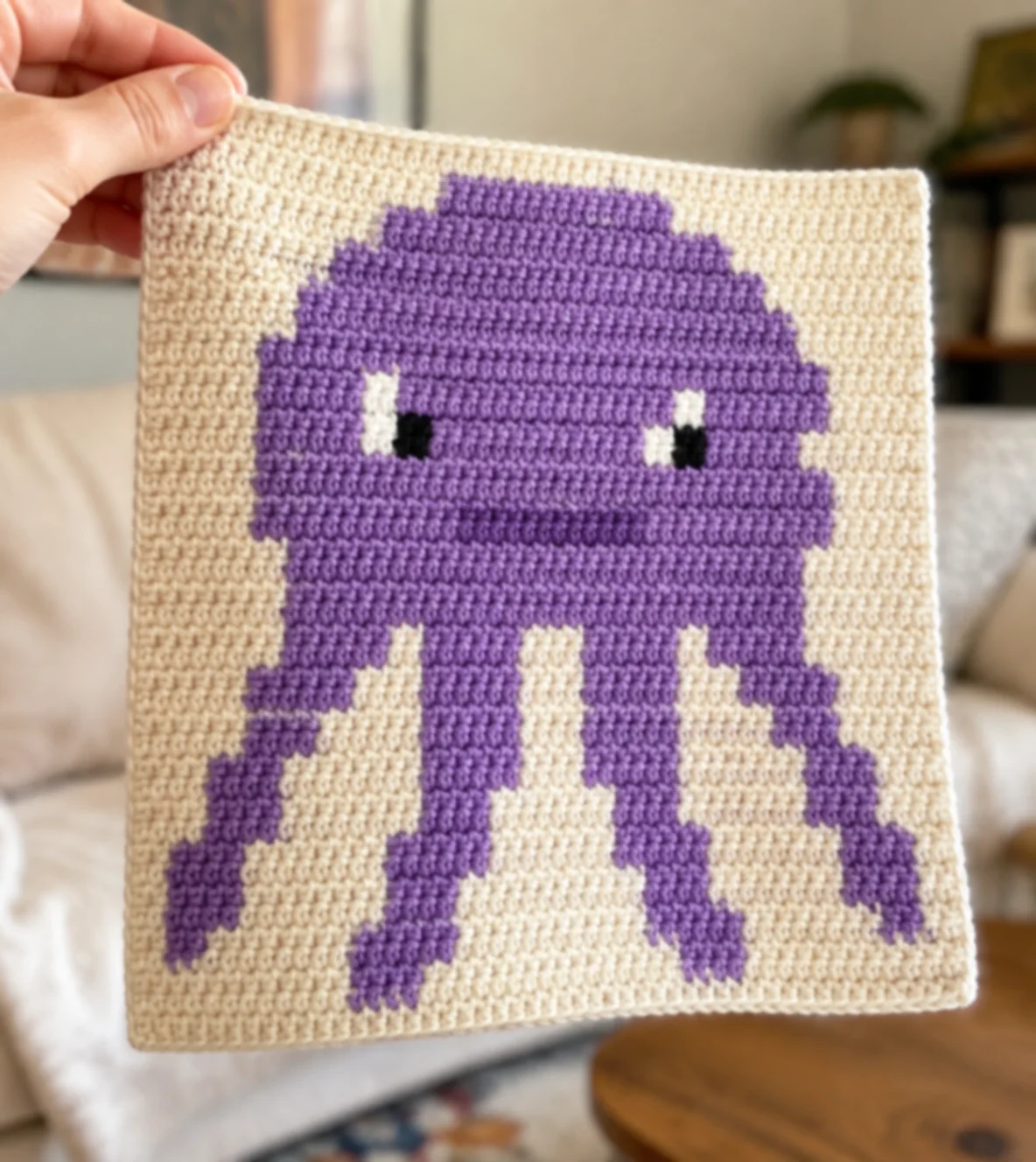 Polvinho (Roxo) — inspiração de peça de crochê pronta