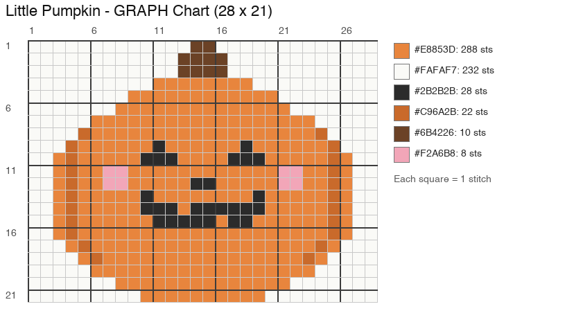 Gráfico de ganchillo: Little Pumpkin (Classic Orange)