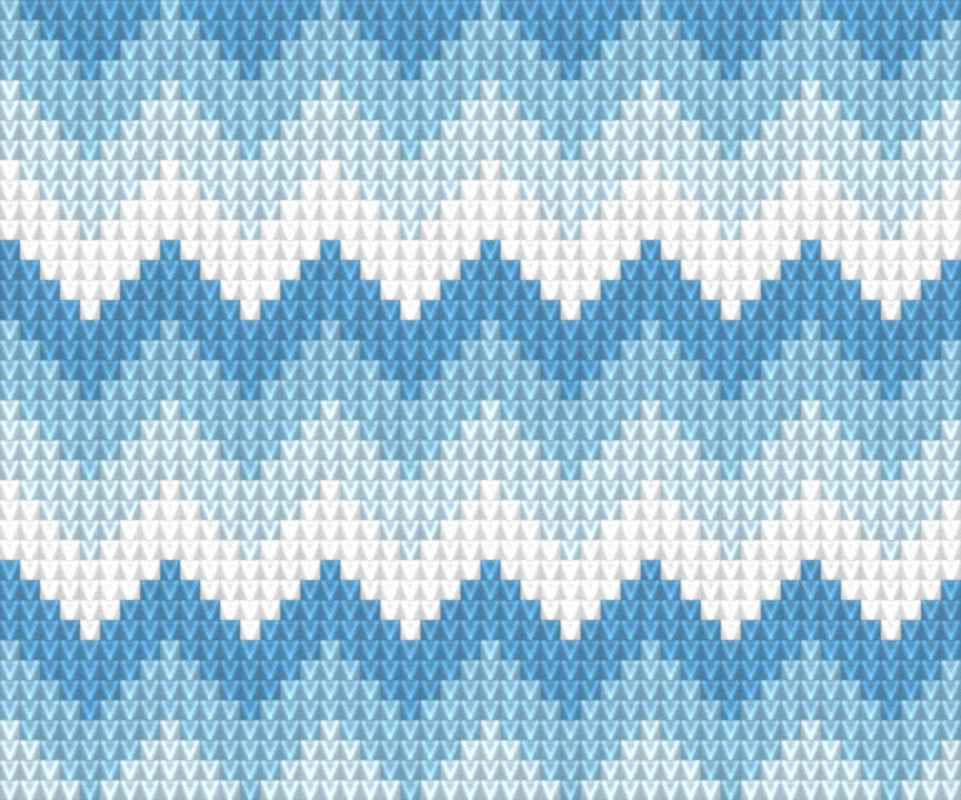 Ripple Blanket — Ocean as worked crochet fabric — simulated stitch texture
