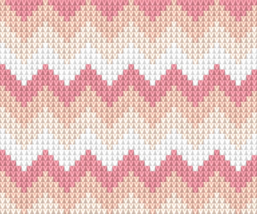 Ripple Blanket — Blush as worked crochet fabric — simulated stitch texture