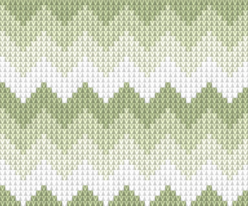 Ripple — Sage as worked crochet fabric — simulated stitch texture