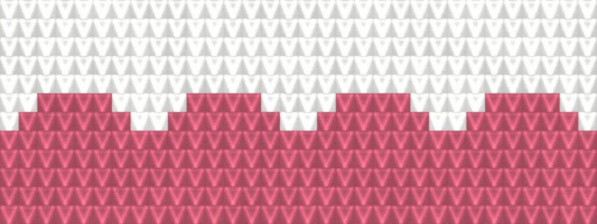 Scallop Border as worked crochet fabric — simulated stitch texture