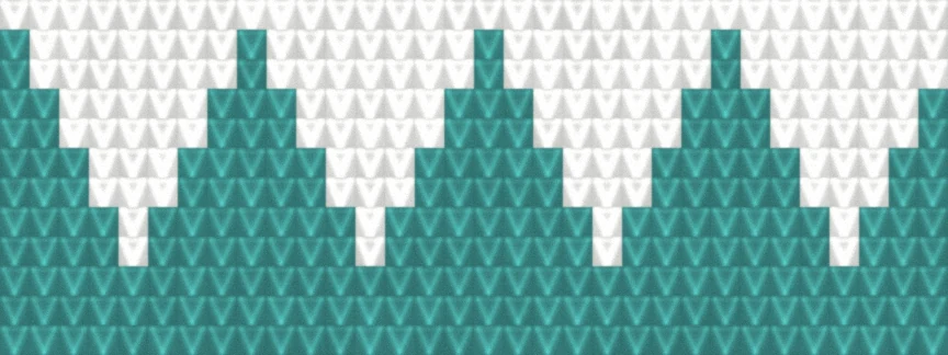 Zigzag Border as worked crochet fabric — simulated stitch texture