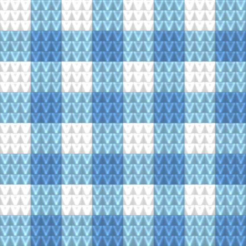 Gingham Dishcloth as worked crochet fabric — simulated stitch texture