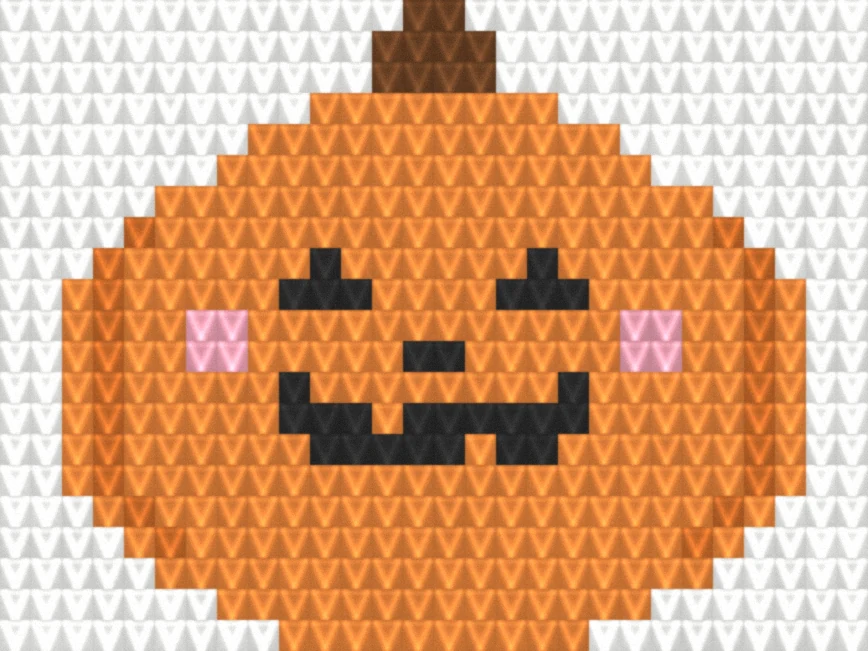 Little Pumpkin (Classic Orange) as worked crochet fabric — simulated stitch texture