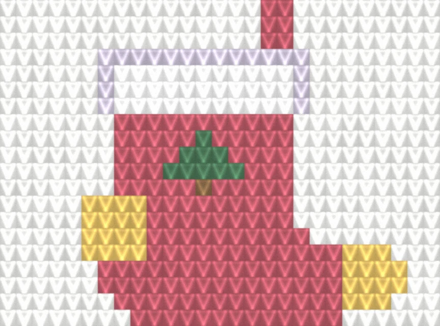 Stocking as worked crochet fabric — simulated stitch texture