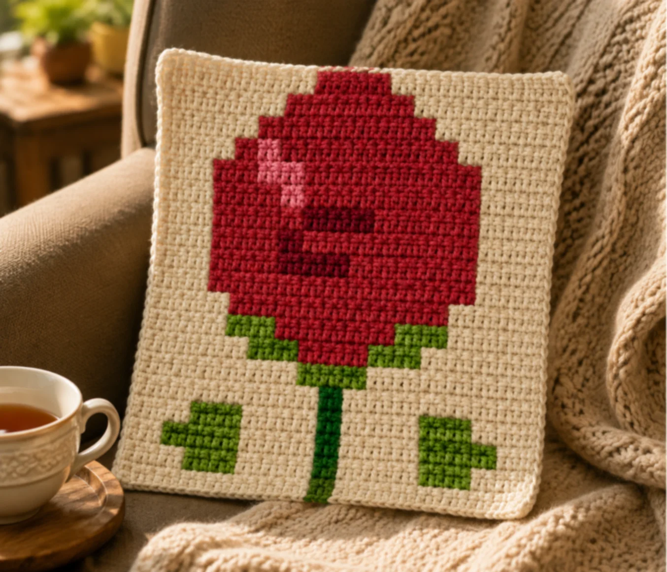 Rose — finished crochet piece inspiration