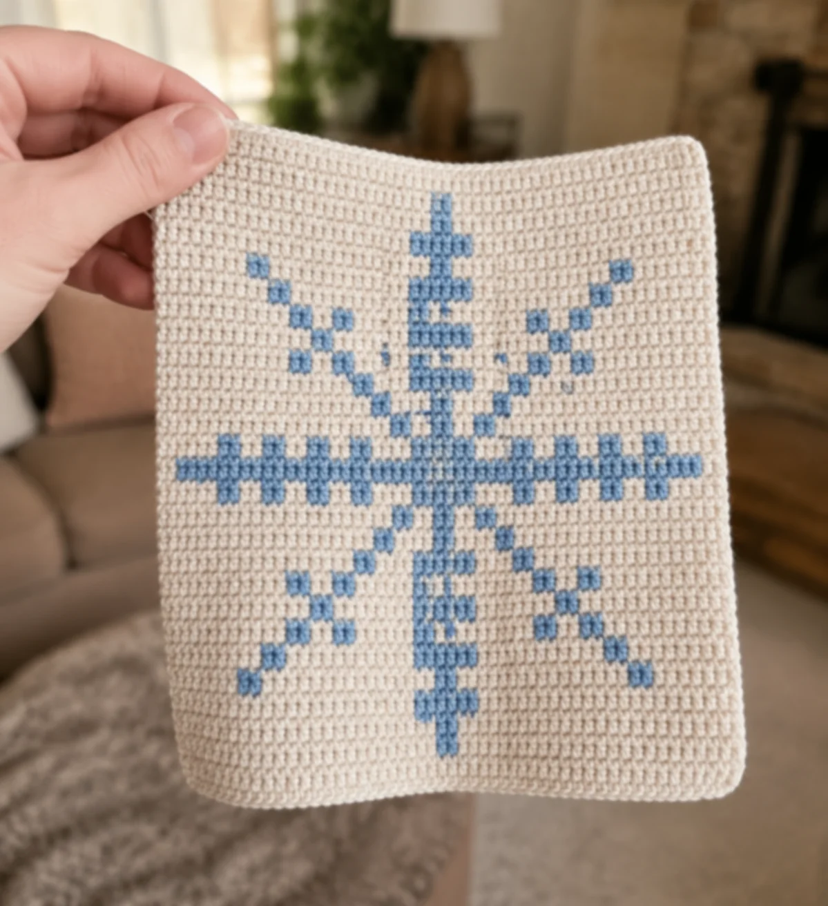 Copo de Nieve — inspiración de pieza de crochet terminada
