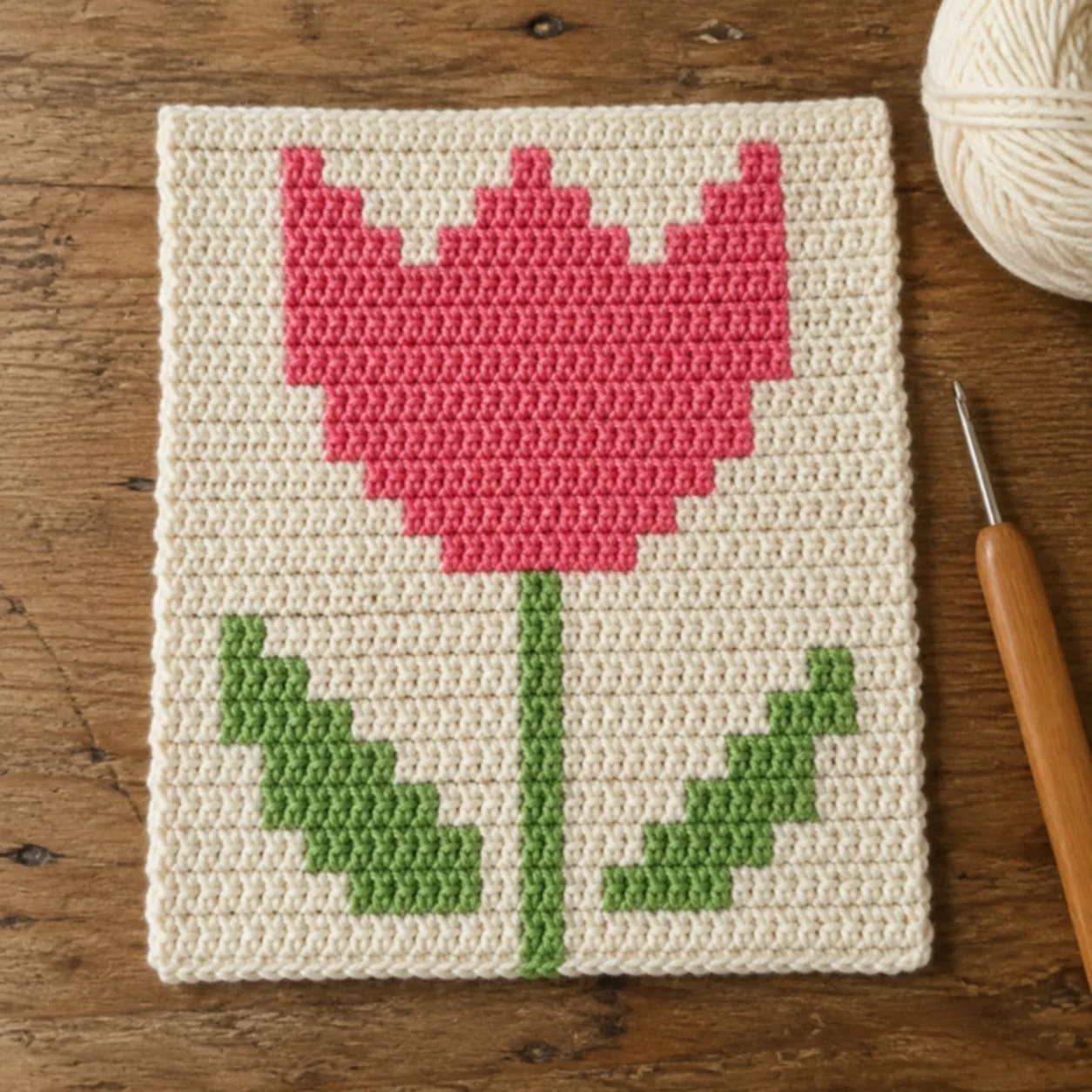 Tulip — finished crochet piece inspiration